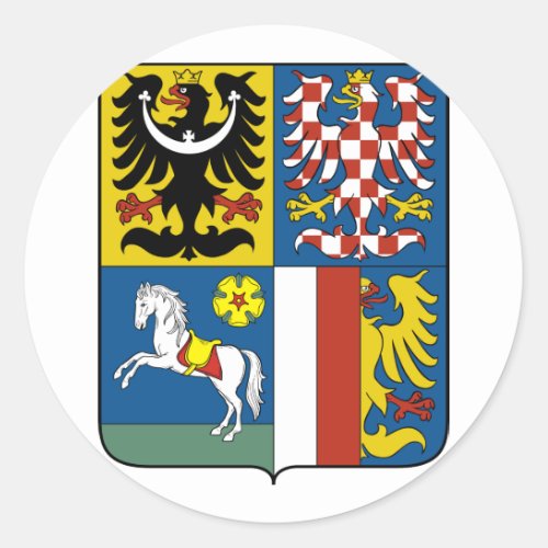 Moravian Silesian Region Czech Classic Round Sticker