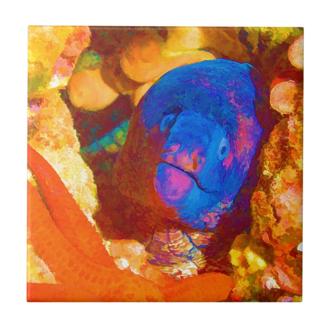 Moray Eel Ceramic Tile (Front)