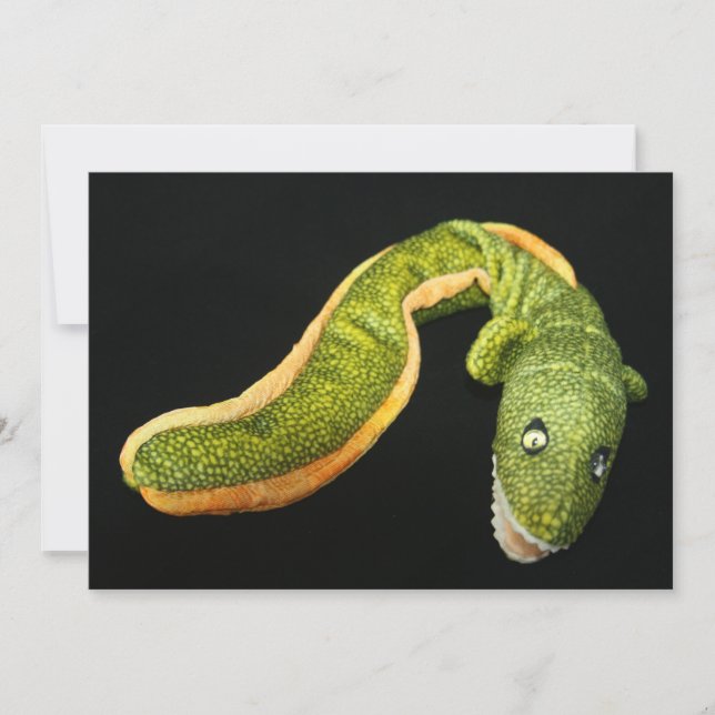Moray Stuffed Toy Eel Invitation (Front)