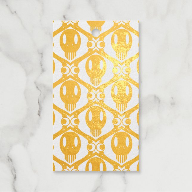 Morbid Faces Foil Gift Tags (Front)