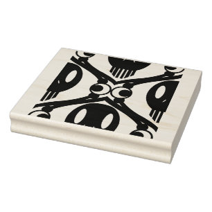 Morbid Faces Rubber Stamp