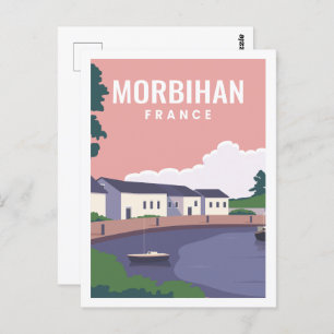 Morbihan France Famous Travel Place Illustration Postcard