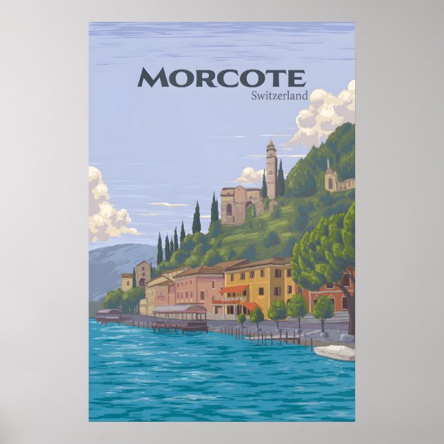 Morcote Switzerland Travel Poster (Front)