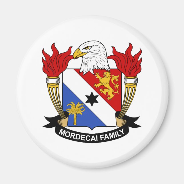 Mordecai Family Crest Magnet (Front)