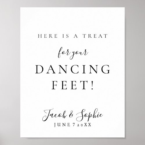 Mordern Dancing feet wedding sign