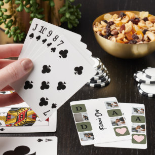 Mordern Photo Collage Father's Day Poker Cards