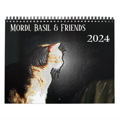 Mordi Basil  Friends Cat Calendar 2024