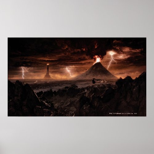Mordor Lightning Storm Poster
