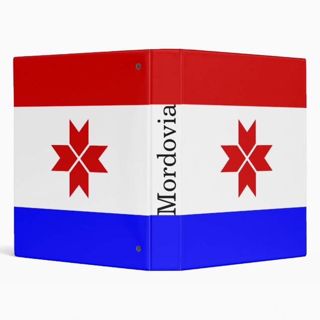 Mordovia Flag 3 Ring Binder (Background)