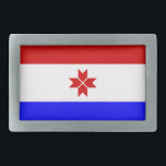 Mordovia Flag Belt Buckle<br><div class="desc">Patriotic flag of Mordovia.</div>