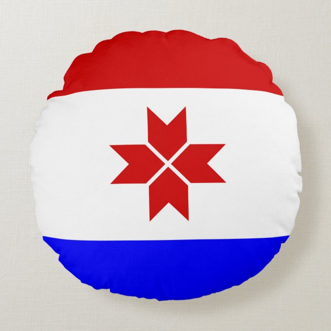 Mordovia Flag Round Pillow (Front)