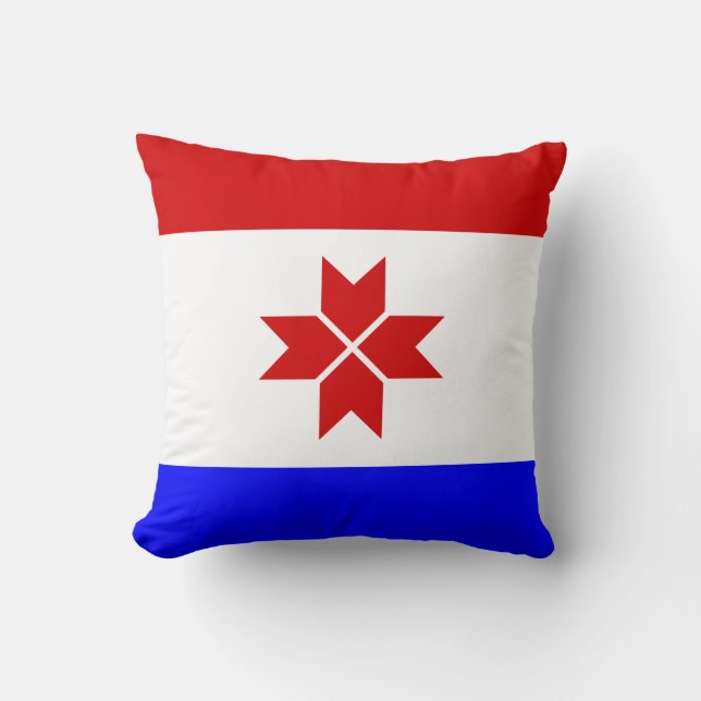 Mordovia Flag Throw Pillow (Front)