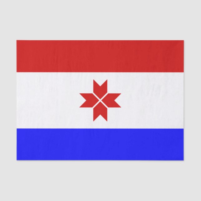 Mordovia Flag Tissue Paper (Front)