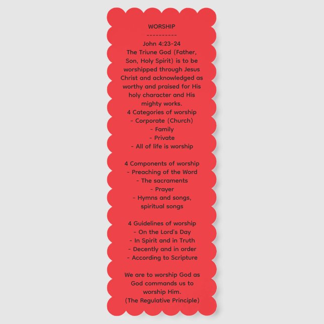 More About Worship Bookmarks (Back)
