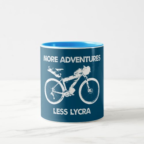 More Adventures Less Lycra Bikepacking Two_Tone Coffee Mug