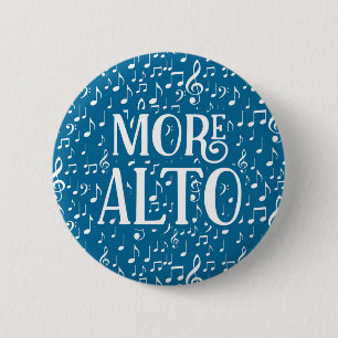 More Alto - Blue White Singer Button