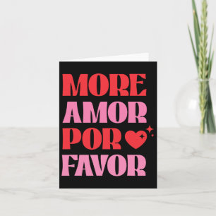 More Amor Por Favor Retro Love Valentine Aesthetic Card