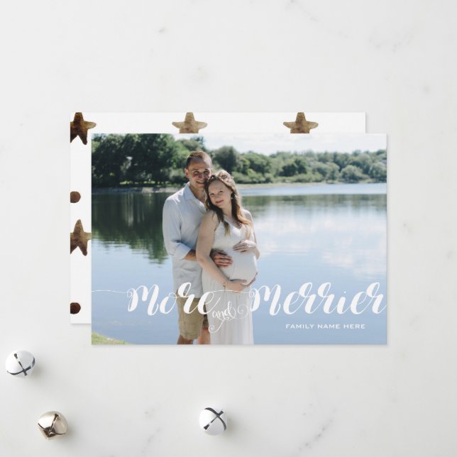 More And Merrier Photo Holiday Card (Front/Back In Situ)
