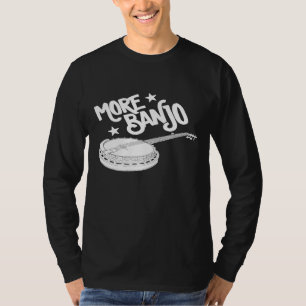 More Banjo Retro Distressed Banjo Music Graphic T-Shirt