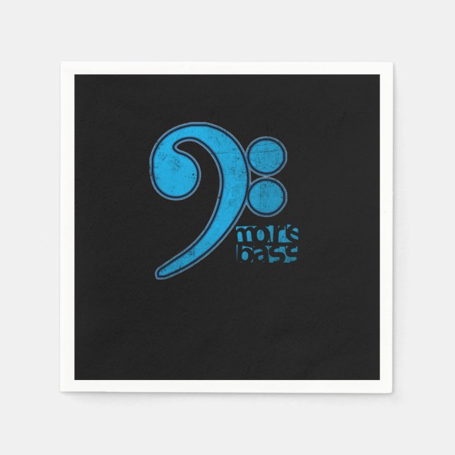 More Bass Clef Note Musical Notes Musicians Music  Napkins (Front)