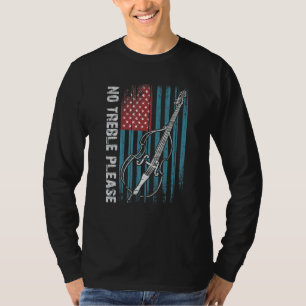 More Bass Double Bass And American Flag For Basspl T-Shirt