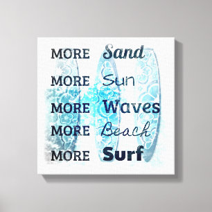 More Beach Life Wrapped Canvas Print