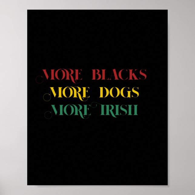 More Blacks More Dogs More Irish - blm Poster (Front)