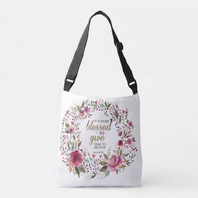 More Blessed to Give than Receive Crossbody Bag (Front)