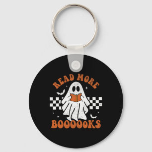 More Books Cute Ghost Reading Book Teacher Hallowe Keychain