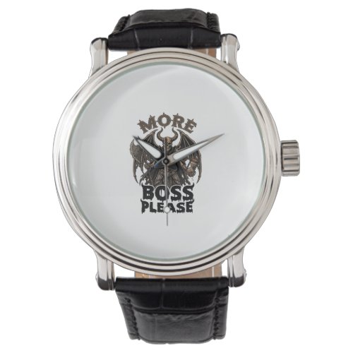 More Boss Please Halloween Demon Skeleton Axe Hour Watch