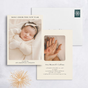 More Cheer this Year New Year's Birth Announcement