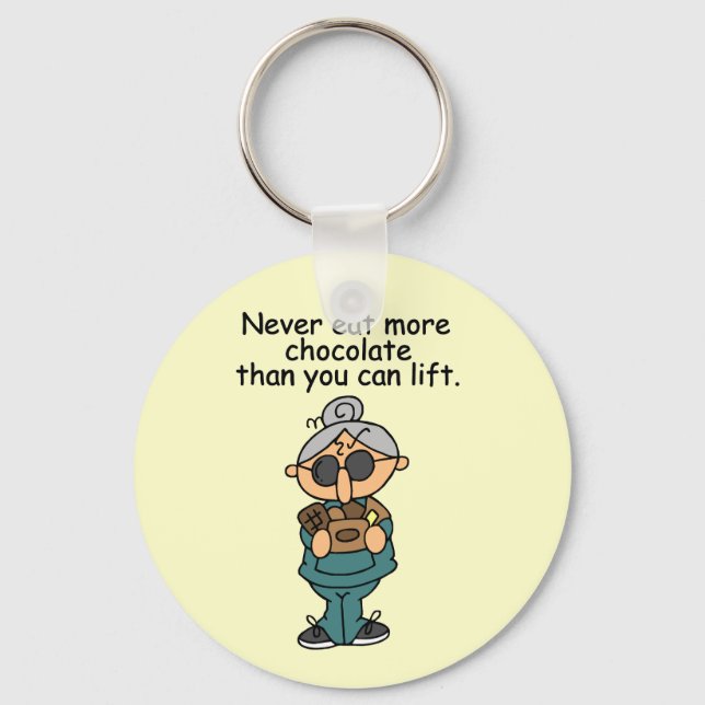 More Chocolate Humor Keychain (Front)