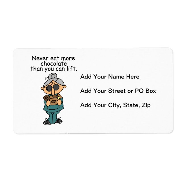 More Chocolate Humor Label (Front)