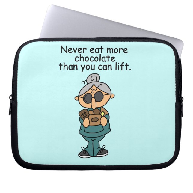 More Chocolate Humor Laptop Sleeve (Front)