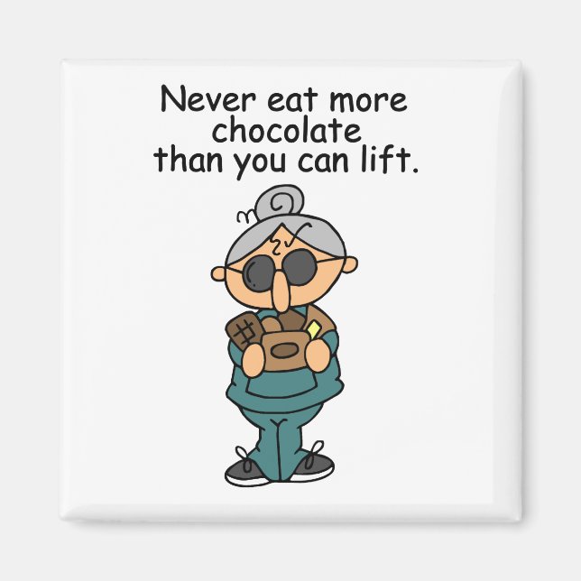 More Chocolate Humor Magnet (Front)