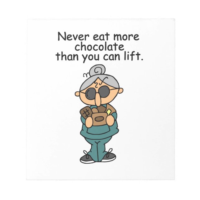 More Chocolate Humor Notepad (Front)