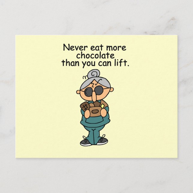 More Chocolate Humor Postcard (Front)