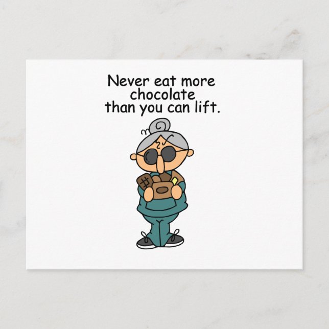 More Chocolate Humor Postcard (Front)