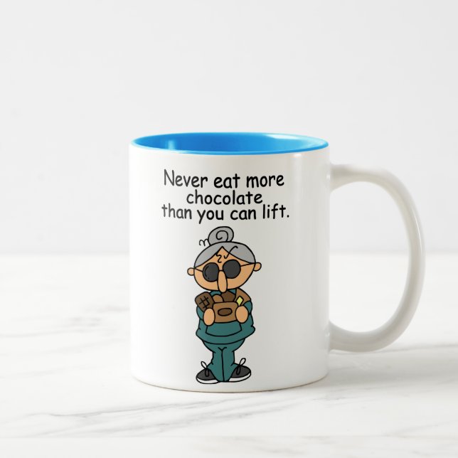 More Chocolate Humor Two-Tone Coffee Mug (Right)
