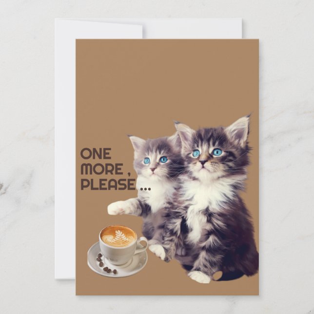 More coffee for cats. invitation (Front)