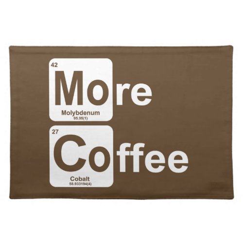 More Coffee Periodic Table Placemat