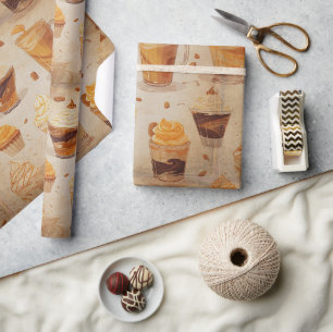 More Coffee Watercolor Rustic Vintage No2 Wrapping Paper