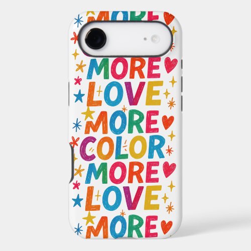 More Color More Love Playful Rainbow Typography De iPhone 17 Air Case