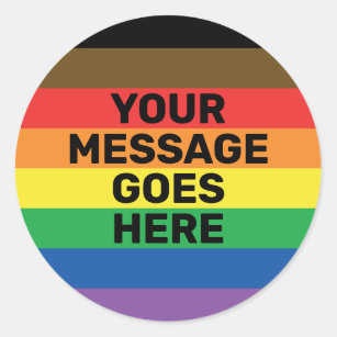More Color More Pride Gay Pride Rainbow Custom Classic Round Sticker