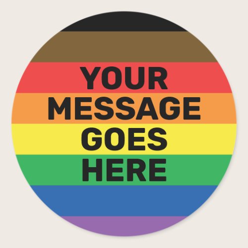 More Color More Pride Gay Pride Rainbow Custom Classic Round Sticker More Color More Pride Gay Pride Rainbow Custom Classic Round Sticker