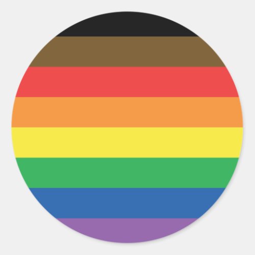 More Color More Pride Philly Gay Pride Rainbow Classic Round Sticker