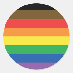 More Color More Pride Rainbow Customizable LGBT Classic Round Sticker