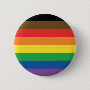 More Color More Pride Rainbow Customizable LGBT Pinback Button