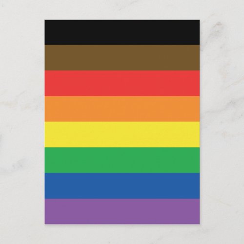 More Color More Pride Rainbow Customizable LGBT Postcard