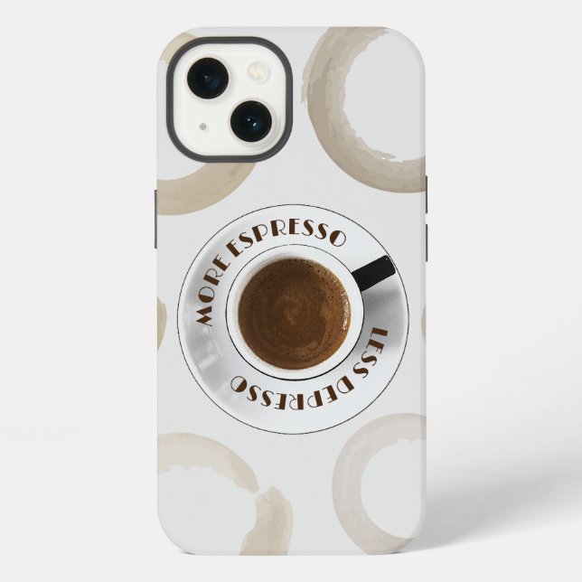 More Espresso Less Depresso Kitchen Iphone Case (Back)